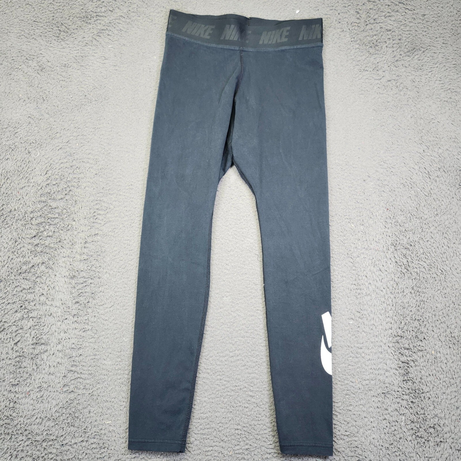 Nike Black Logo Leggings for Women Size M Elastic Waist Activewear