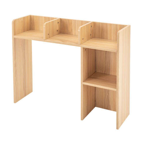 Estantería organizadora de escritorio rectangular de madera de 3 niveles tablero ecológico para el hogar - Imagen 9 de 18