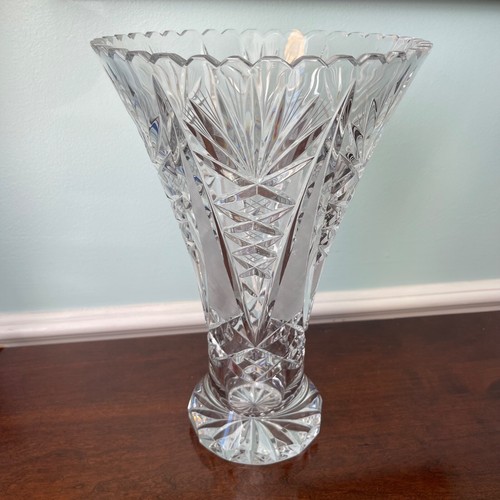 World's Finest Imperlux Handcut Lead Crystal Vase 24% Pbo Made in Slovakia - Picture 9 of 24