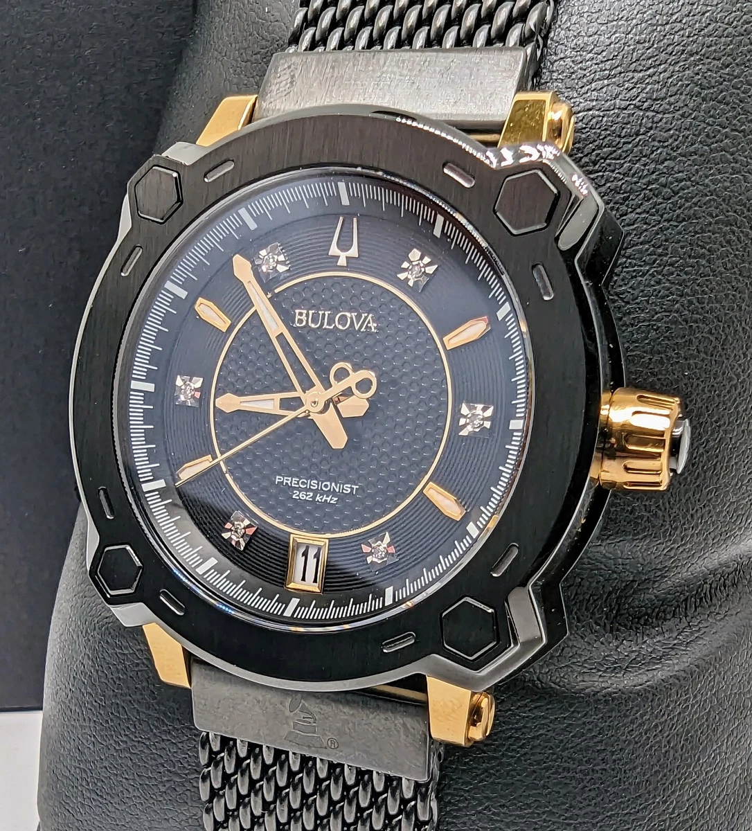 Bulova Precisionist Grammy Sapphire Black Dial Edition Women s Watch 98P173