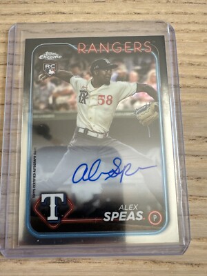 2024 Topps Chrome Baseball Alex Speas Auto Rookie Rangers RC