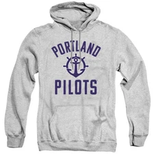 Portland Adult Pullover Hoodie Pilots Logo, Athletic Heather, S-3XL