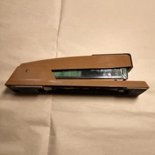 747 Vintage Swingline Office Heavy Duty Stapler Light Brown Tan Made in USA