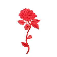 Unotrim 9"x4" Red Embroidery  Sequins Beads Iron On Sew On Applique Patch 