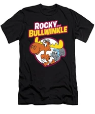 Rocky And Bullwinkle Greeting T-Shirt Cotton Tee