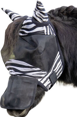 Fliegenschutzmaske -Zebra- Nasenteil zum Abkletten    Shetty , Minishetty  12941