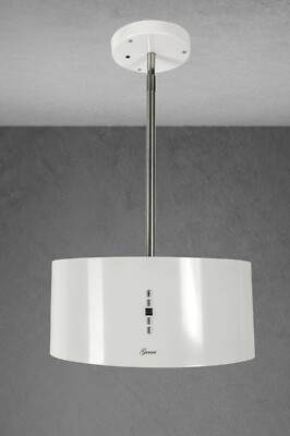 Gurari Weiße Umluft Inselhaube Dunstabzugshaube 50cm  860m³/h LED Weiß Insel