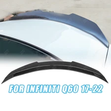 FOR INFINITI Q60 HIGH KICK DUCKBILL PSM STYLE CARBON LOOK TRUNK SPOILER 2017-22