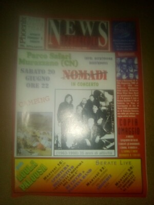 NOMADI seltenes Cover Free Press News Führershow historische Lokale Cuneo 1998