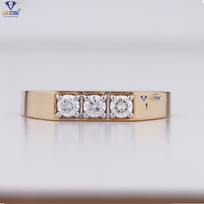 0.34 TCW Round Cut Antique Labgrown Diamond Ring 925 silver Labstone