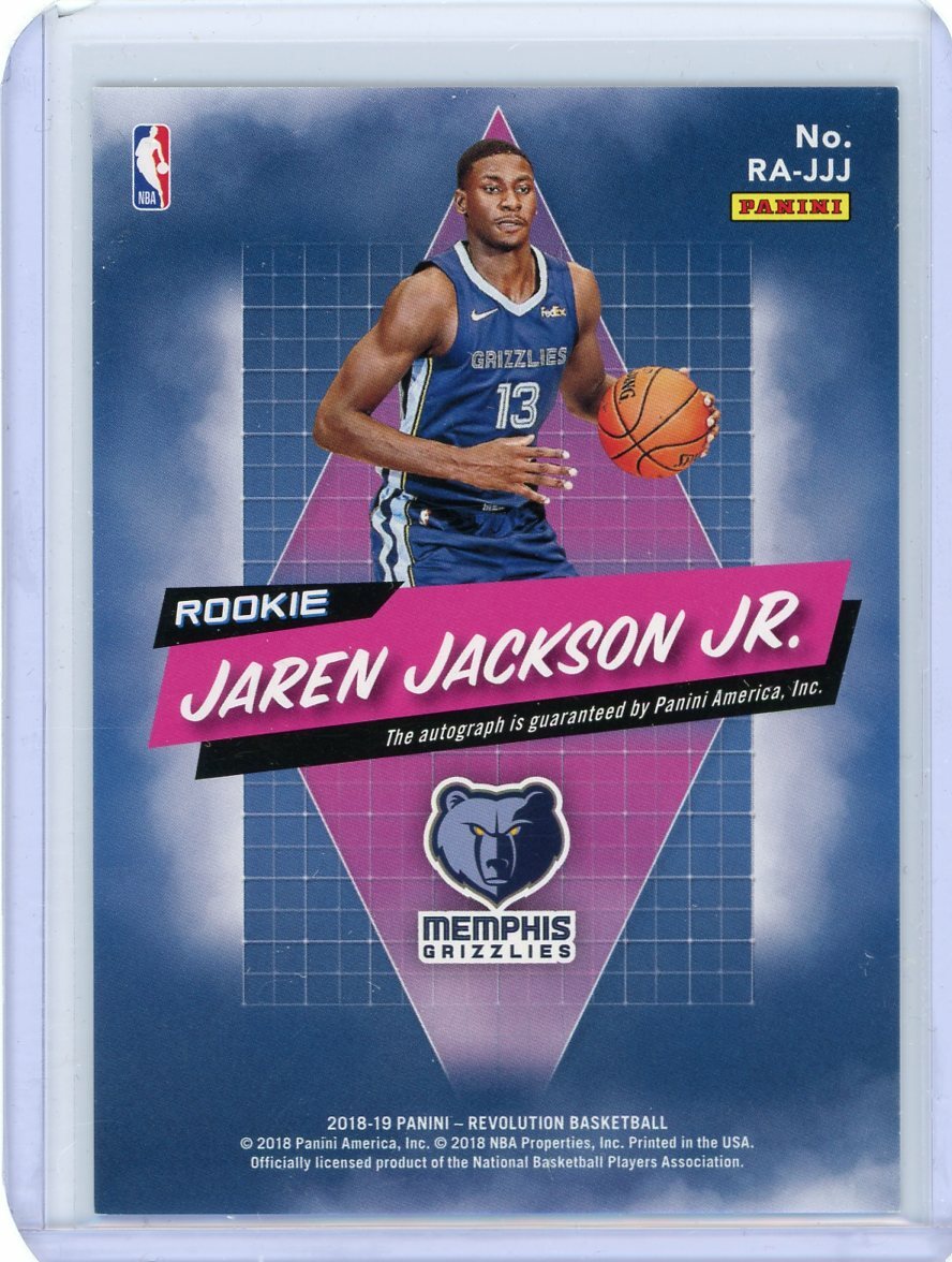2018/19 Panini Revolution Rookie Autograph #RA-JJJ Jaren Jackson