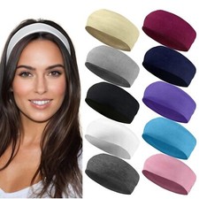 Headbands for Women Stretch Fashion Head Bands 10 Pack Non-Slip Head Wraps Gr...