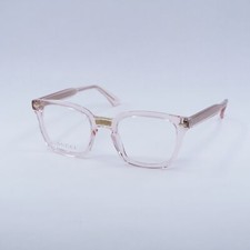 NEW GUCCI GG0184O 013 Transparent Pink 50mm Eyeglasses