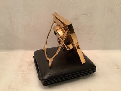 Vintage Swiss ANGELUS 8-Day 15 Jewels Folding Travel Alarm Clock