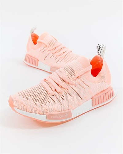 Adidas NMD R1 STLT PK Primeknit arancione rosa pesca AQ1119 Boost scarpe da donna 7 - Foto 5 di 11