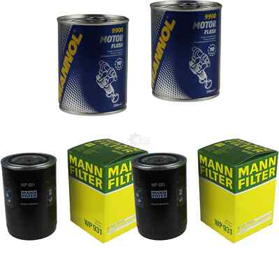 2x Original MANN Ölfilter WP 931 + 2x SCT Motor Flush Motorspülung