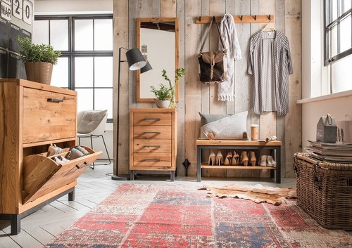 Garderobenset 5-tlg. Massivholz Wildeiche massiv Eiche geölt NEU OVP!!!