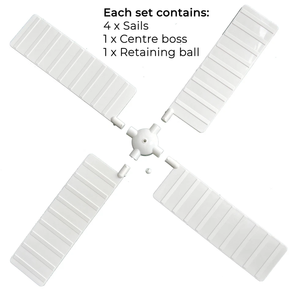 GARDEN WINDMILL SAILS - Ref: GIANT (42cm) GENUINE MOULDED REPLACEMENT BLADES. UK - Image 4 of 4