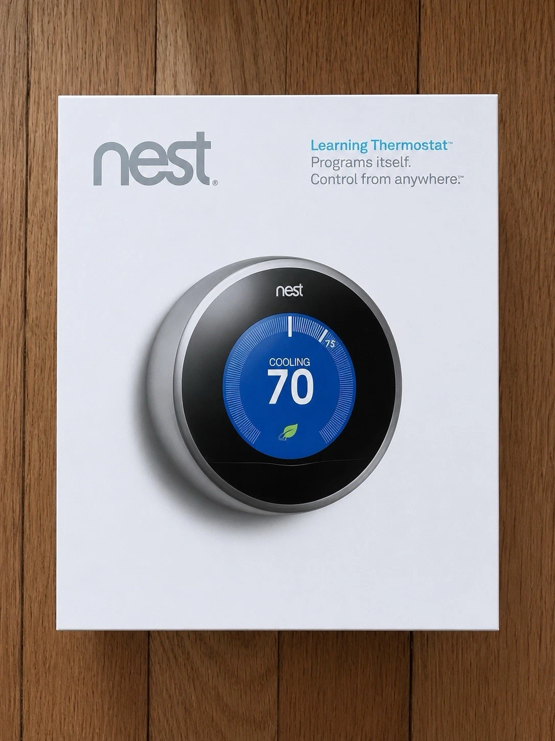 Nest Learning Thermostat Programmable Wi-Fi Circular Dial Digital Display