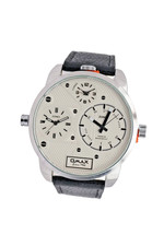 XXL Omax Monster Watch Reloj Hombre Pulsera Dual Triple Temporizador 3 Zonas Horarias Nuevo