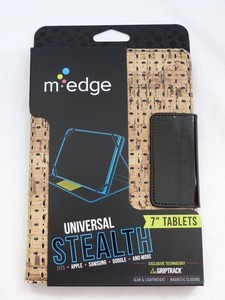 NEW M-EDGE Universal Stealth Keyboard Folio for 7" Tablets, Cork-Pattern Finish