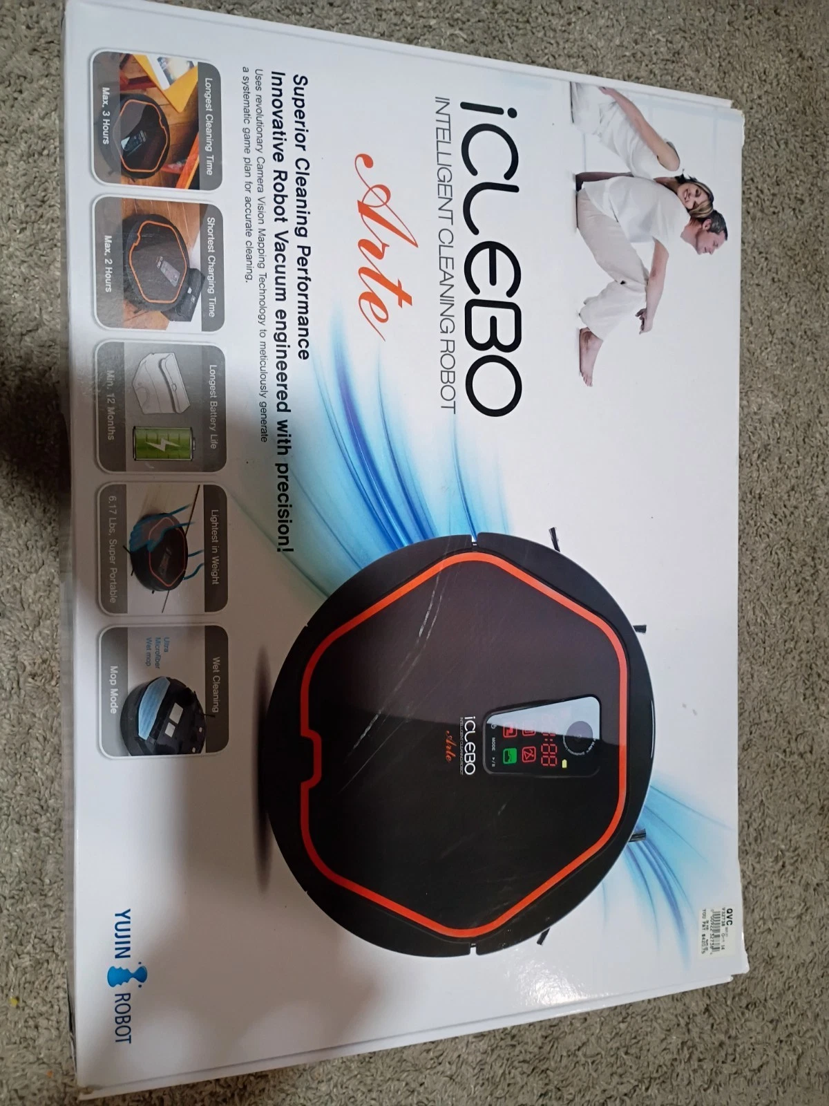 iCLEBO Intelligent Cleaning Robot Vacuum Cleaner Modern Black Catch Mop
Opens in a new window or tab