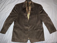 Lauren Ralph Lauren Corduroy Paisley Lined Brown Blazer Sport Coat Jacket 48 R