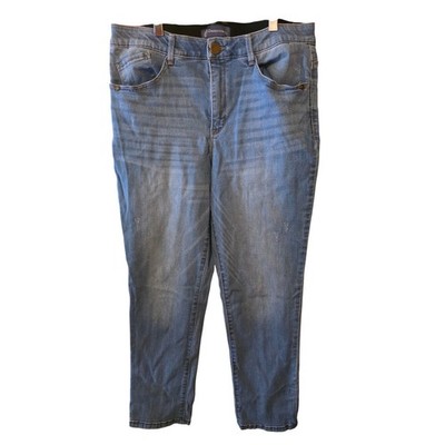 Democracy ''Ab Solution'' Jeans 12 Womens Stretch Skinny Distressed Comfort
