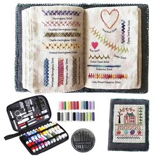2026 Embroidery Stitch Book Kit, Complete Portable Toolkit with DIY Stitch Book
