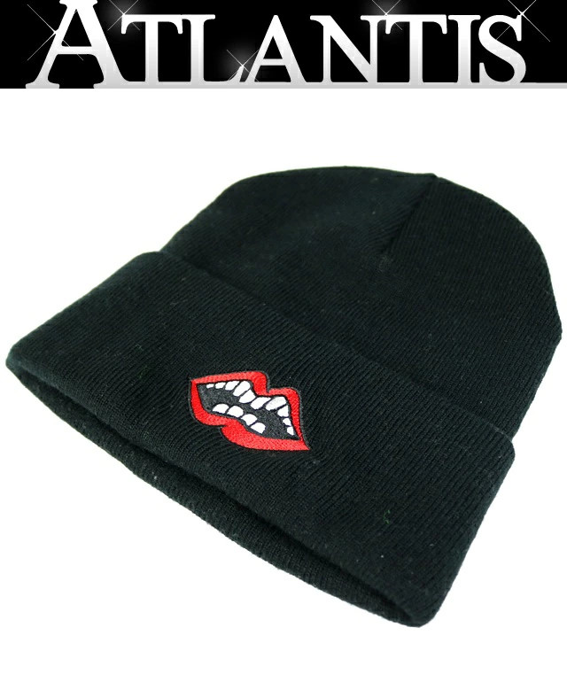 CHROME HEARTS PPO ACRYL WATCH CAP Chomper Embroidery Beanie Knit Cap Hat