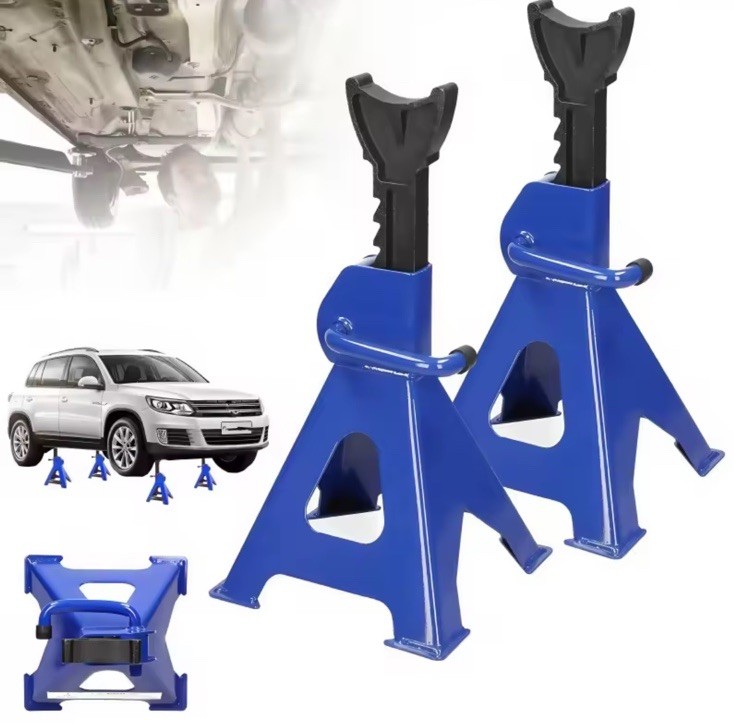 Coppia Cavalletti Cric Auto 3ton di Supporto Auto Moto Camper Meccanico Solleva - Immagine 1