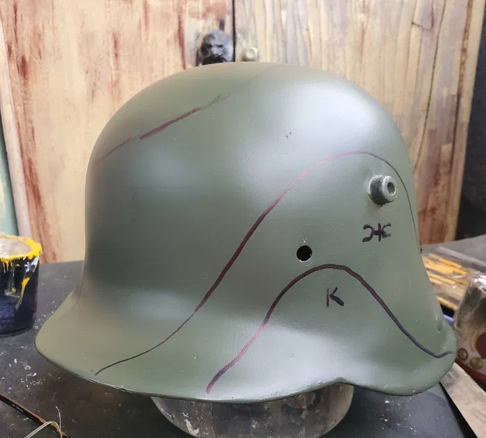 A German M16 soldier's helmet from World War I.