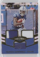 2019 Panini Plates & Patches Patch Trio 99/99 Parris Campbell #PT-PCA Patch 0c6