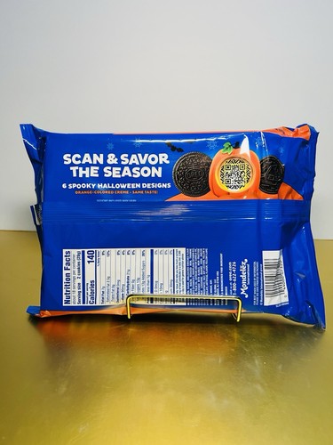 🔵New Limited Edition Oreo SPOOKY HALLOWEEN Orange Glow Dark Graham Cookies 1lb - Picture 2 of 2