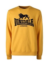 Lonsdale Felpa girocollo da uomo con logo - giallo