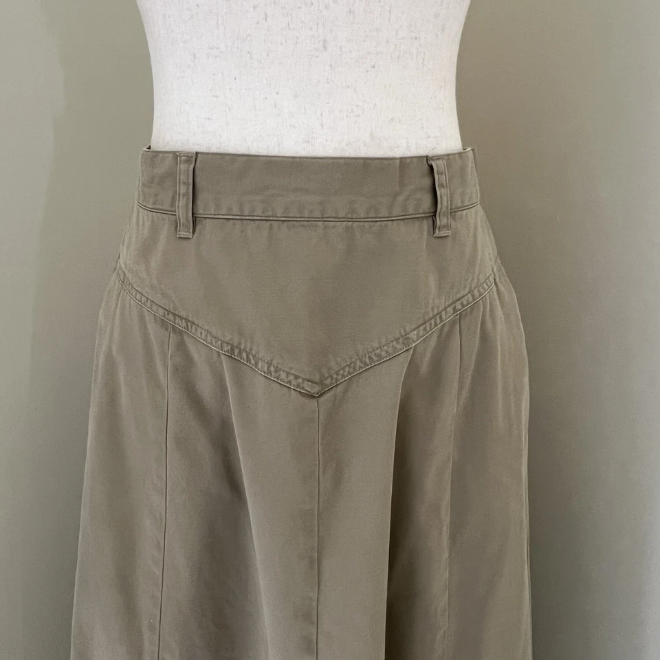 Maxi Falda De Colección Orvis Para Mujer Talla 6 Tostado Caqui Línea A Heritage Modesta Preppy Country Foto 2 de 4