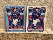2026 Bowman George Springer /499 Light Blue Border & Paper Base #95 Blue Jays