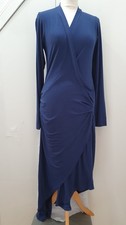 Out Of Office Dress Faux Wrap Asymmetrical Long Sleeve New bx32 Size Small