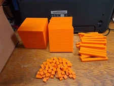 140 piece Orange Plastic Base Ten (Base 10) Set