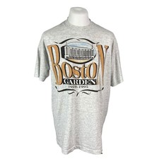 Vintage T Shirt Single Stitch XL grau Boston Gardens 1995 USA American Graphic