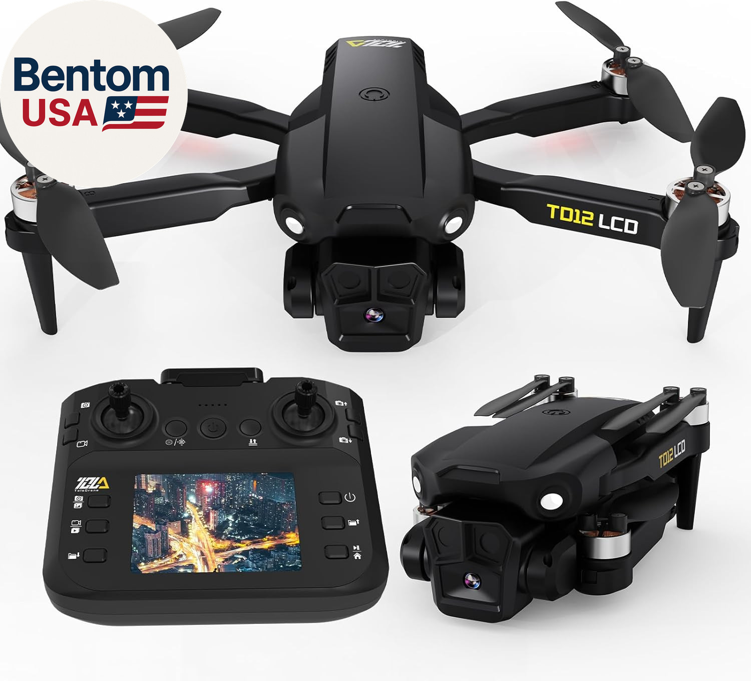 Brushless Motor Drone with LCD Screen Remote Control Drone f
