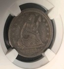 1855  25C  Seated Liberty Silver Quarter  PGA XF 45 Philadelphia   — photo 2