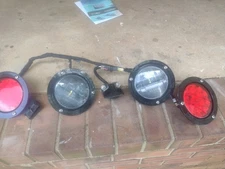 4" ROUND LED TRUCK TRAILER LIGHT KIT 2 STOP TURN,2 BACK UP, HARNESS,TAG GROTE  