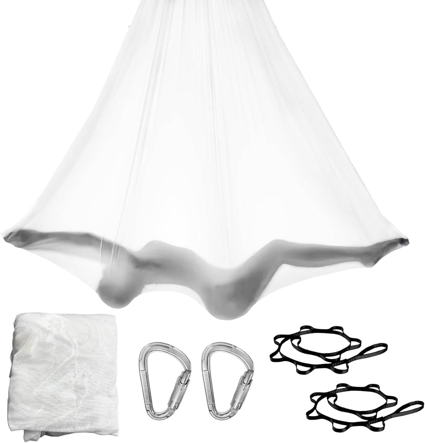 6.5 Yards Transparent Aerial Yoga Hammock,Kit Inelastic Photography Art Perfor..