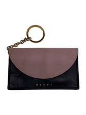 MARNI Card Case PNK Solid Color Women's BLK