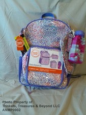 Girl's 4 piece 17" Wonder Nation Backpack Lunch Set with Water Bottle