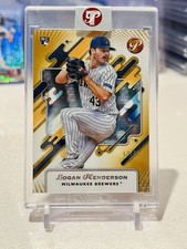 Logan Henderson 2025 Topps Pristine Gold Refractor 43/50 SP Jersey Match Brewers
