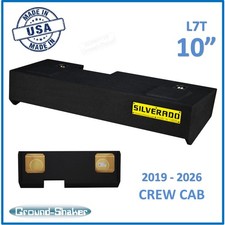 19-26 Chevy Silverado CREW CAB 10" Dual Sub Box Subwoofer Enclosure Solo Baric
