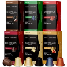 Coffee for Nespresso Original Machine 120 Aluminum pods Certified Genuine Esp...