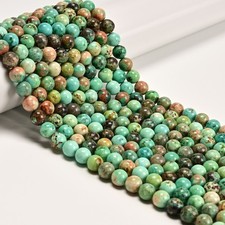 Natural Turquoise Smooth Round Beads 4mm 6mm 8mm 10mm 12mm 14mm 16mm 15.5" Strd